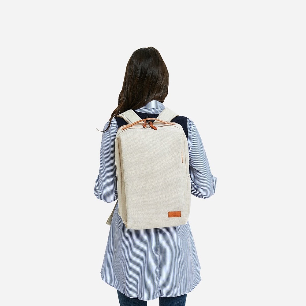 Nordace Cream Everyday Minimalist Backpack - Picture 5 of 13
